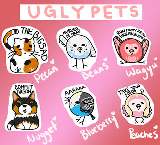 SPLAT'S Advice Pets Stickers ::1 for $2.00:: Set for 10